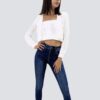 Pantalon skinny high rise mezclilla azul - Imagen 2