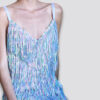 Vestido lentejuelas colgantes color lila tornasol - Imagen 2