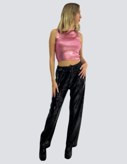 Top metálico rosa - Imagen 2