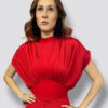 Top bandage y satin rojo - Imagen 2