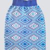 Mini falda tejido de punto estampado rombos color azul rey - Imagen 2