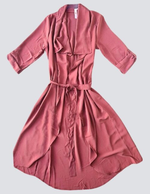 Ensamble tinto mangas 3 cuartos