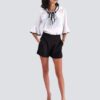 Blusa con textura de bolitas doble olan al frente - Imagen 2