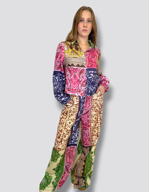 Set blusa y pantalon estampado amibas colores - Imagen 2