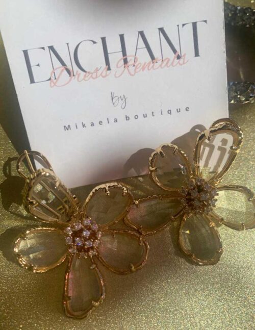 Aretes flor de cristal