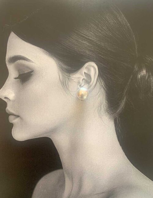 Aretes perlas imitación