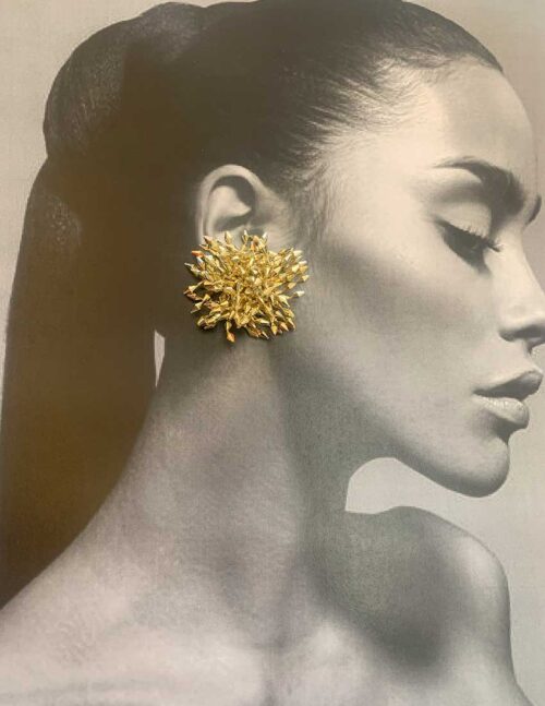 Aretes hechos a mano dorados