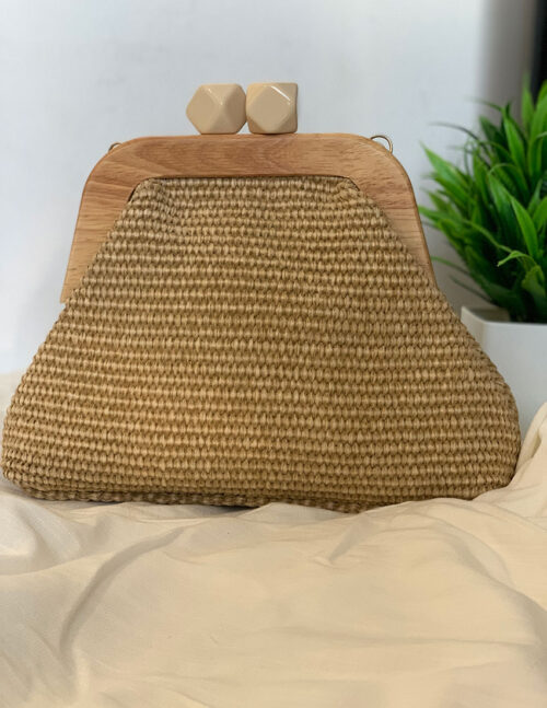 Bolso tejido rafia natural