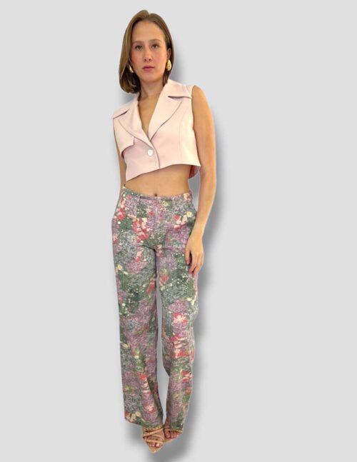 Jeans print de flores