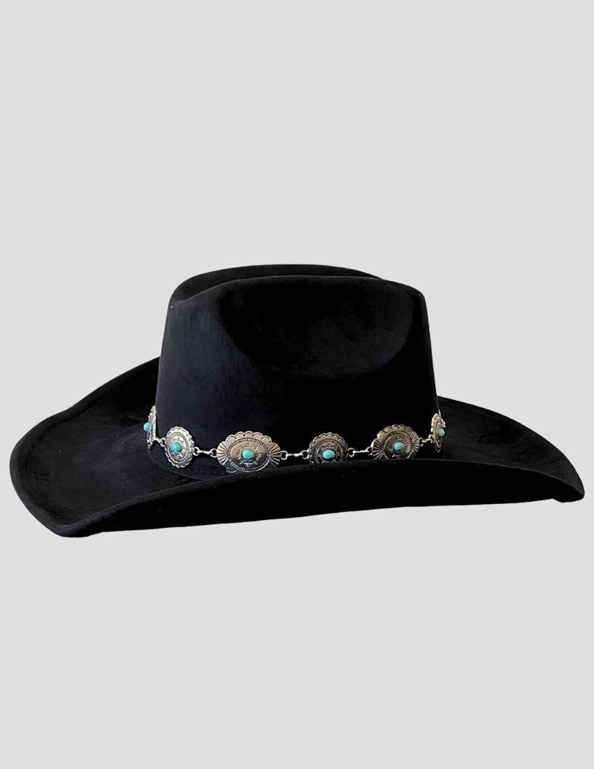 Texana tipo gamuza toquilla plata varios colores