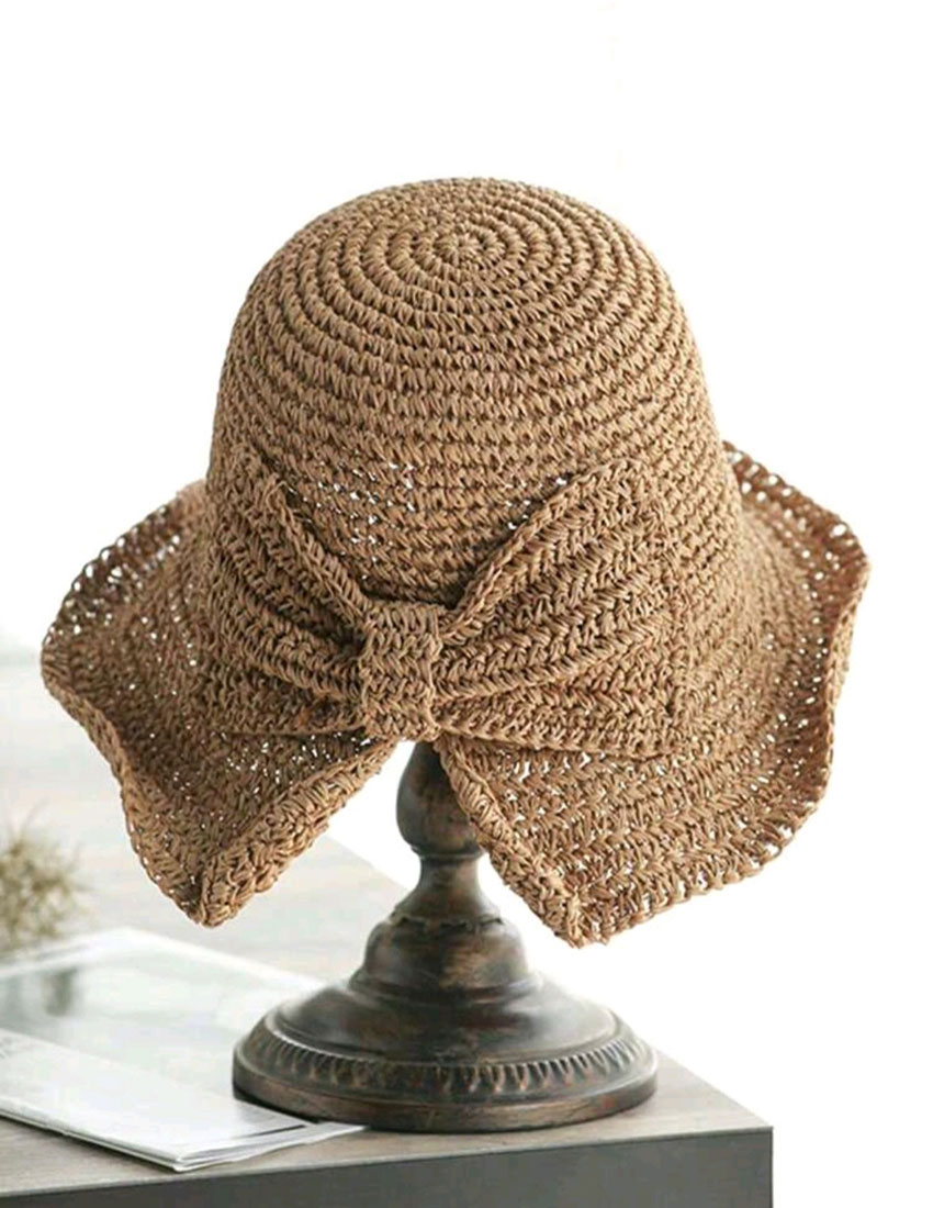 Sombrero de paja, estilo boho korean varios colores