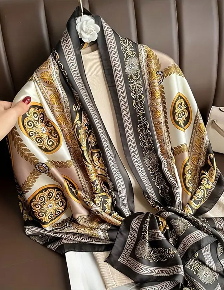 Pashmina satin  diseño Versace