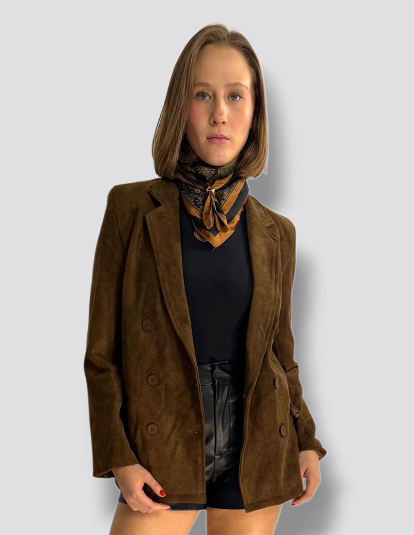 Blazer over size en suede