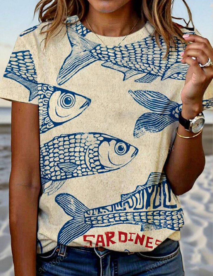 Playera de algodon sardines