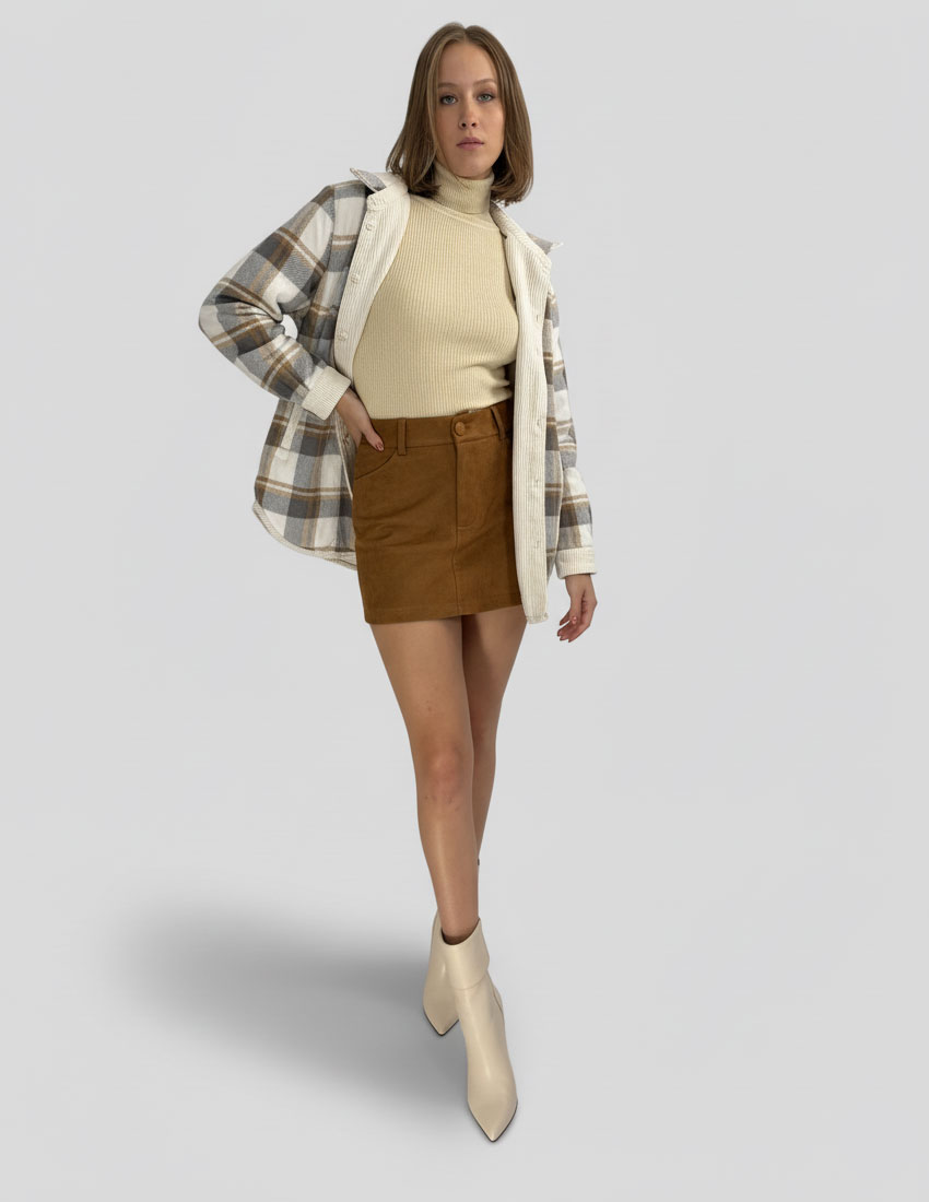 Camisa over size de pana doble vista