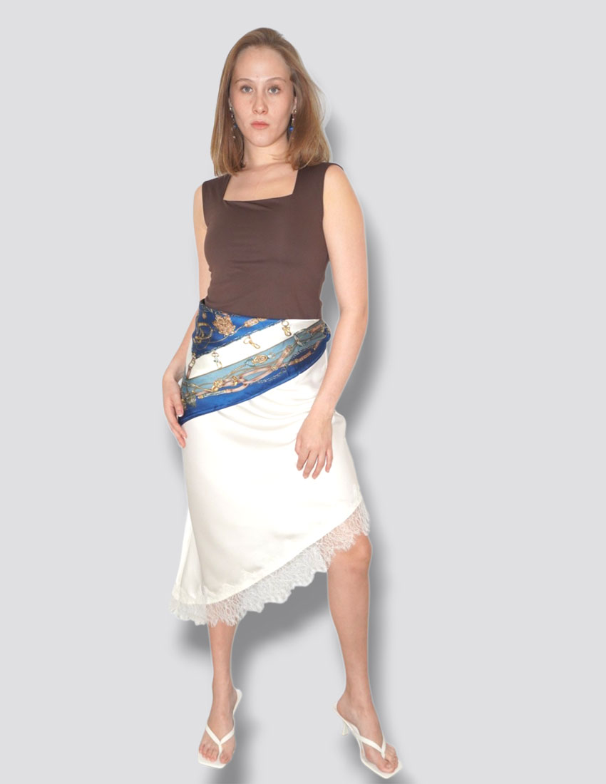 Blusa cuello cuadrado, color espresso